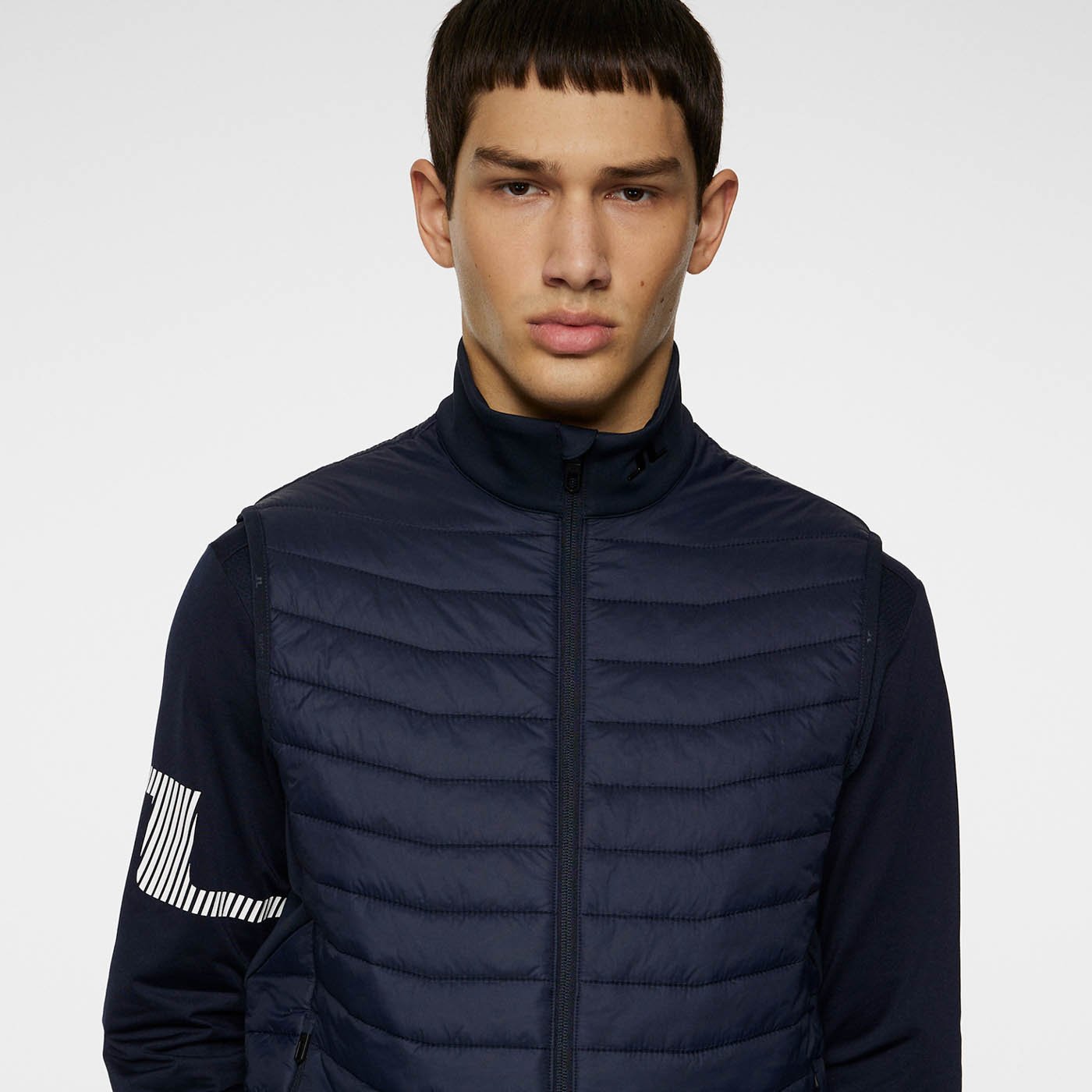 Holden Quilt Hybrid Vest Blå J.Lindeberg