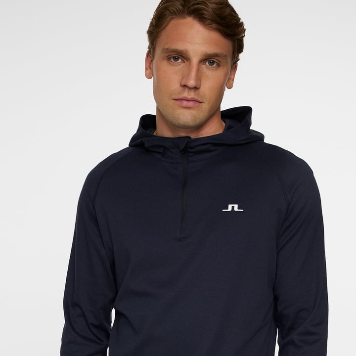 Mario Quarter Zip Hood Blå J.Lindeberg