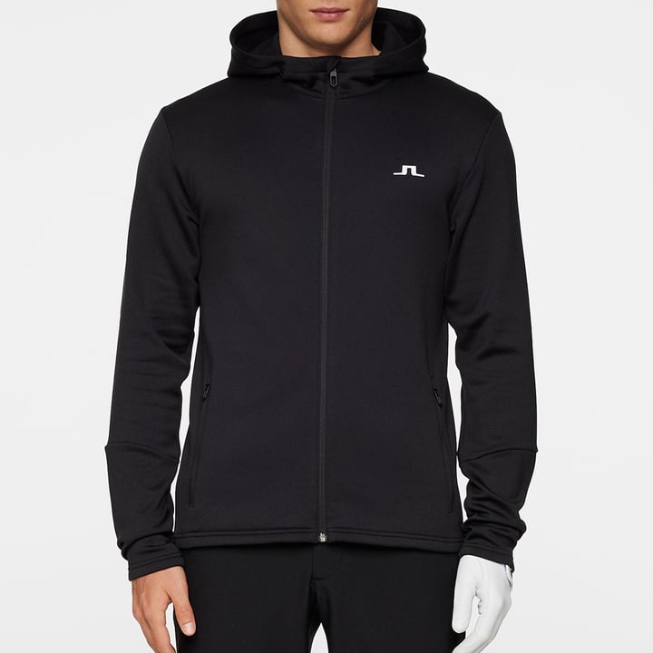 Aerial Full Zip Hood Svart J.Lindeberg
