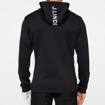 Aerial Full Zip Hood Svart J.Lindeberg