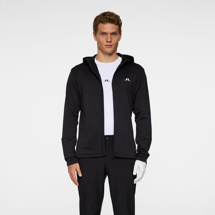 Aerial Full Zip Hood Svart J.Lindeberg