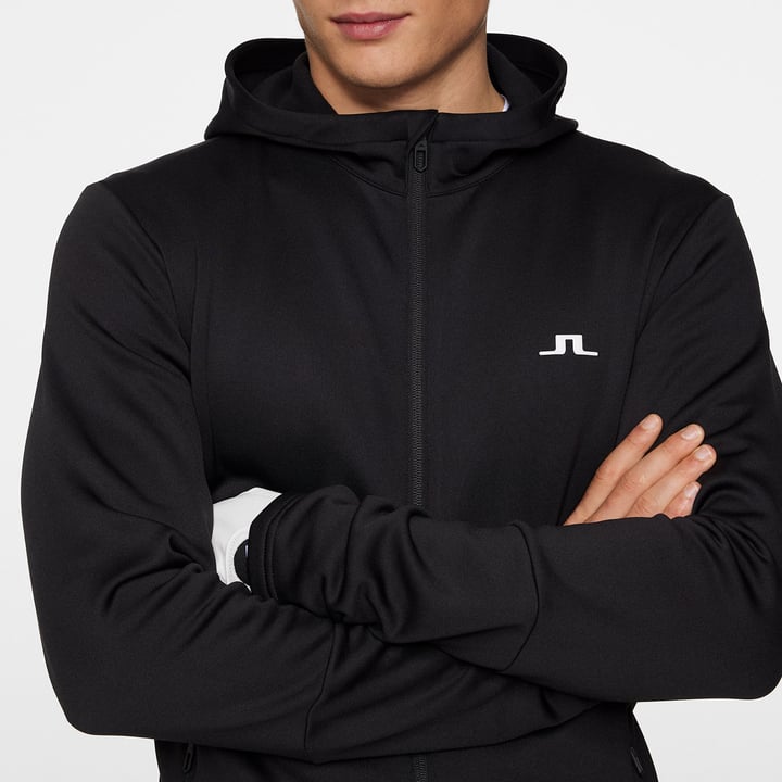 Aerial Full Zip Hood Svart J.Lindeberg