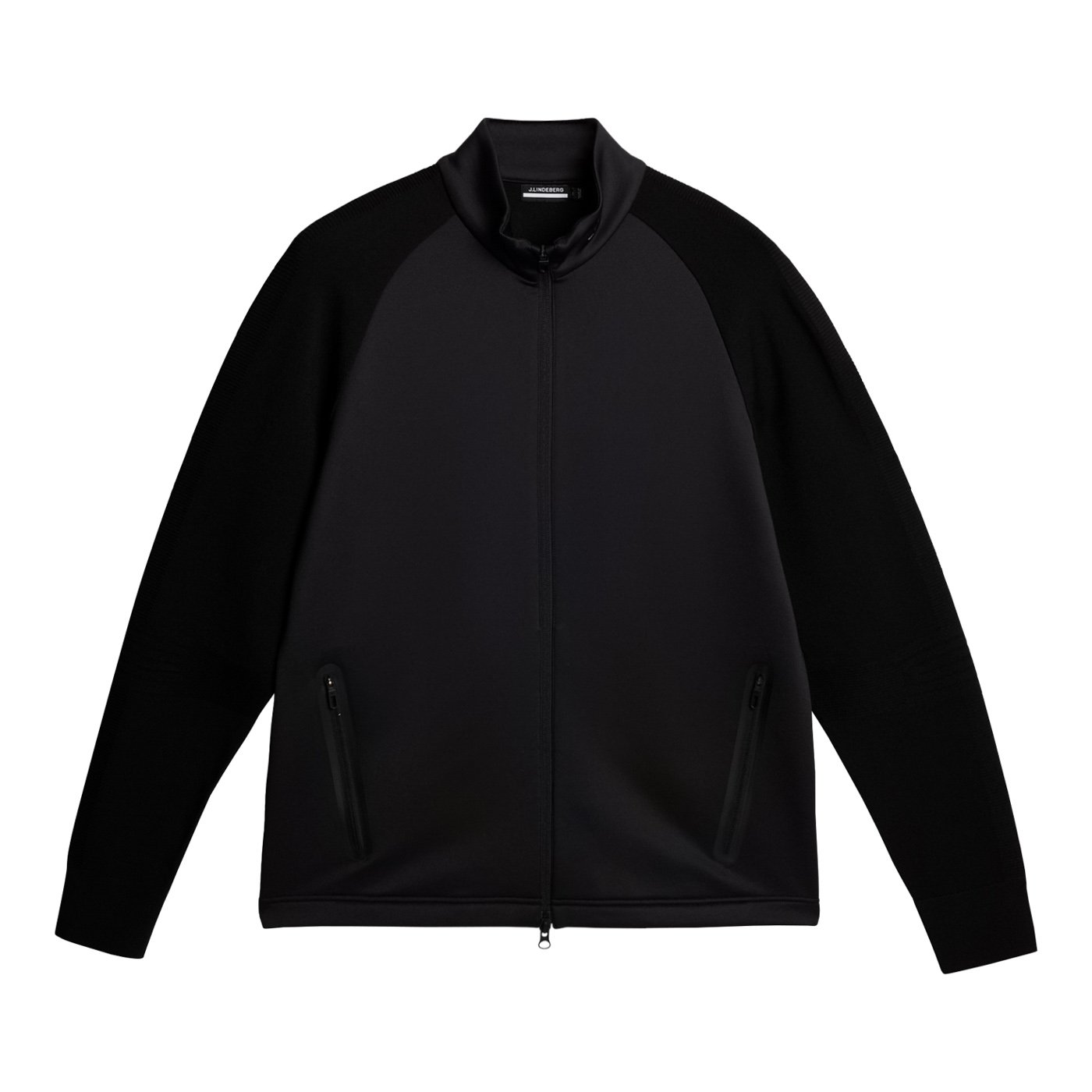 Devin Hybrid Knit Zip Sweater Schwarz J.Lindeberg Devin Hybrid Knit Zip Sweater Schwarz J.Lindeberg