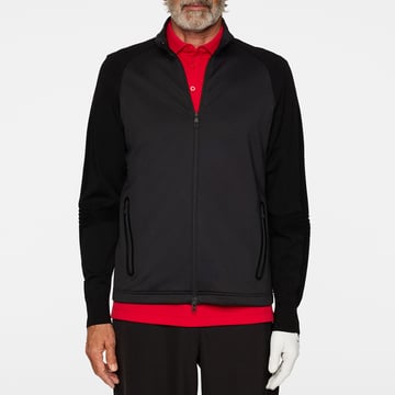 Devin Hybrid Knit Zip Sweater Sort J.Lindeberg