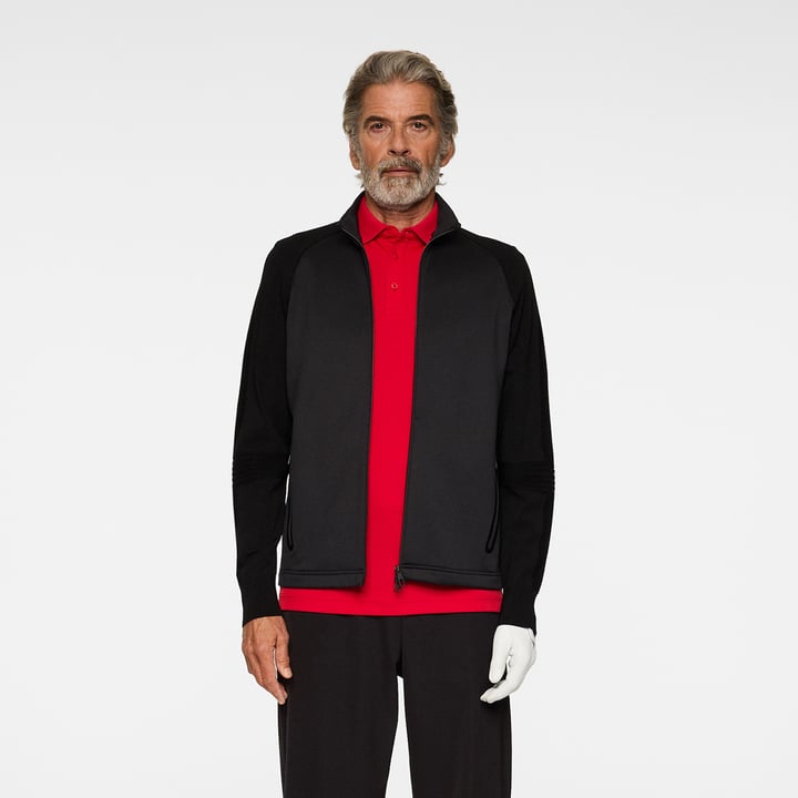 Devin Hybrid Knit Zip Sweater Sort J.Lindeberg