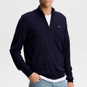 Kiyan Quarter Zip Sweater Blue J.Lindeberg