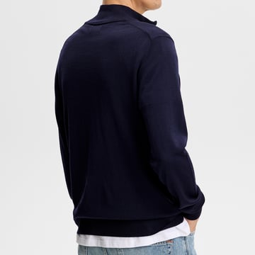 Kiyan Quarter Zip Sweater Blue J.Lindeberg