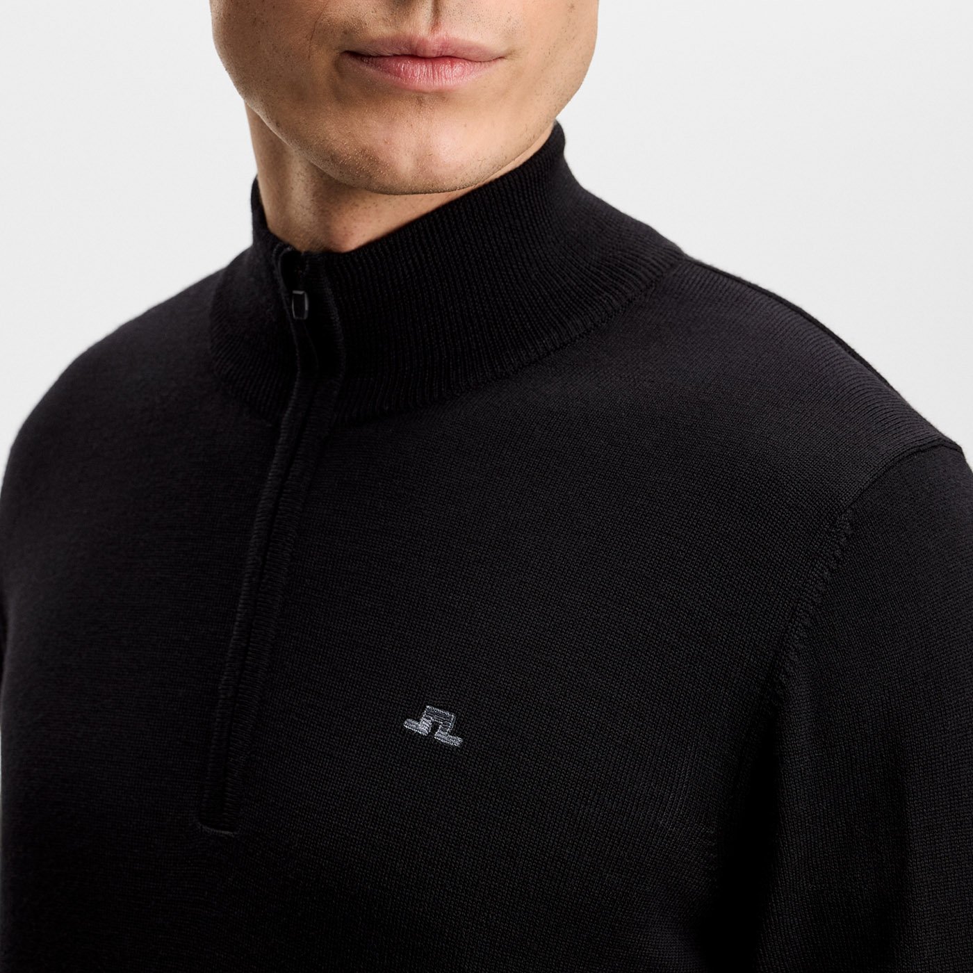 Kiyan Quarter Zip Sweater Black J.Lindeberg Kiyan Quarter Zip Sweater Black J.Lindeberg