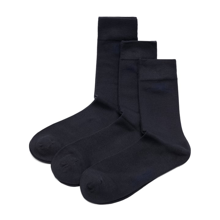 Bamboo Long Socks 3P Schwarz J.Lindeberg