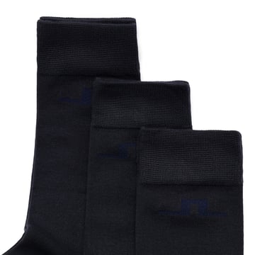 Bamboo Long Socks 3P Schwarz J.Lindeberg