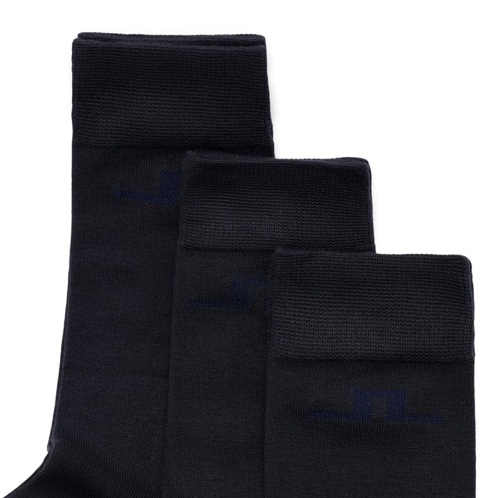Bamboo Long Socks 3P Schwarz J.Lindeberg