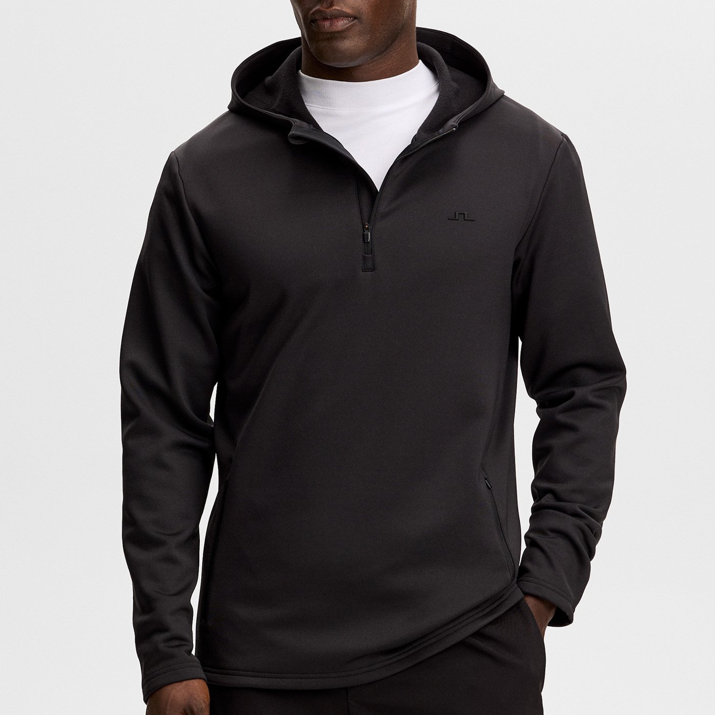 Aerial Quarter Zip Hood Svart J.Lindeberg