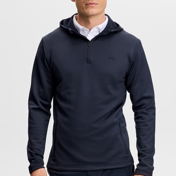 Aerial Quarter Zip Hood Blå J.Lindeberg