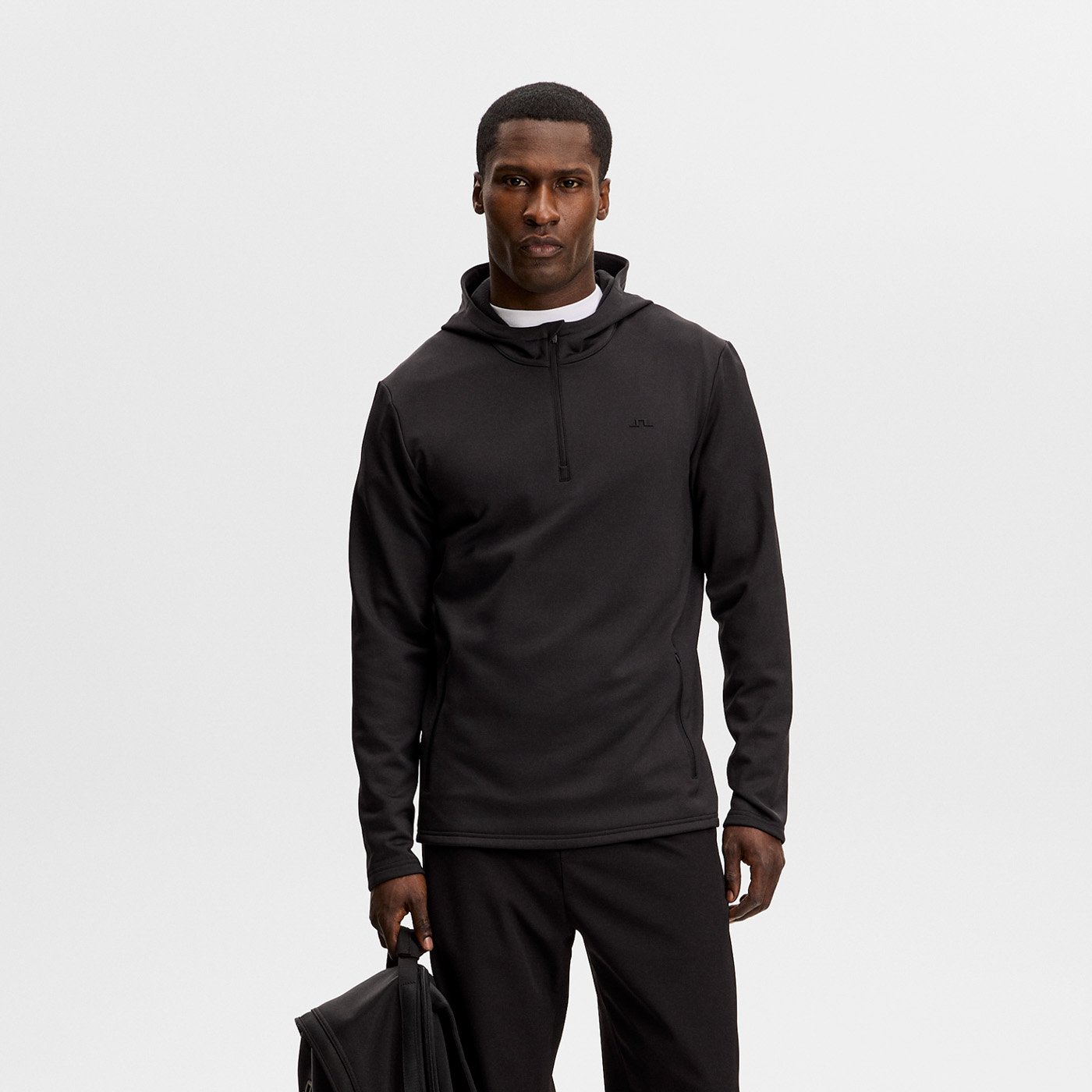 Aerial Quarter Zip Hood Svart J.Lindeberg