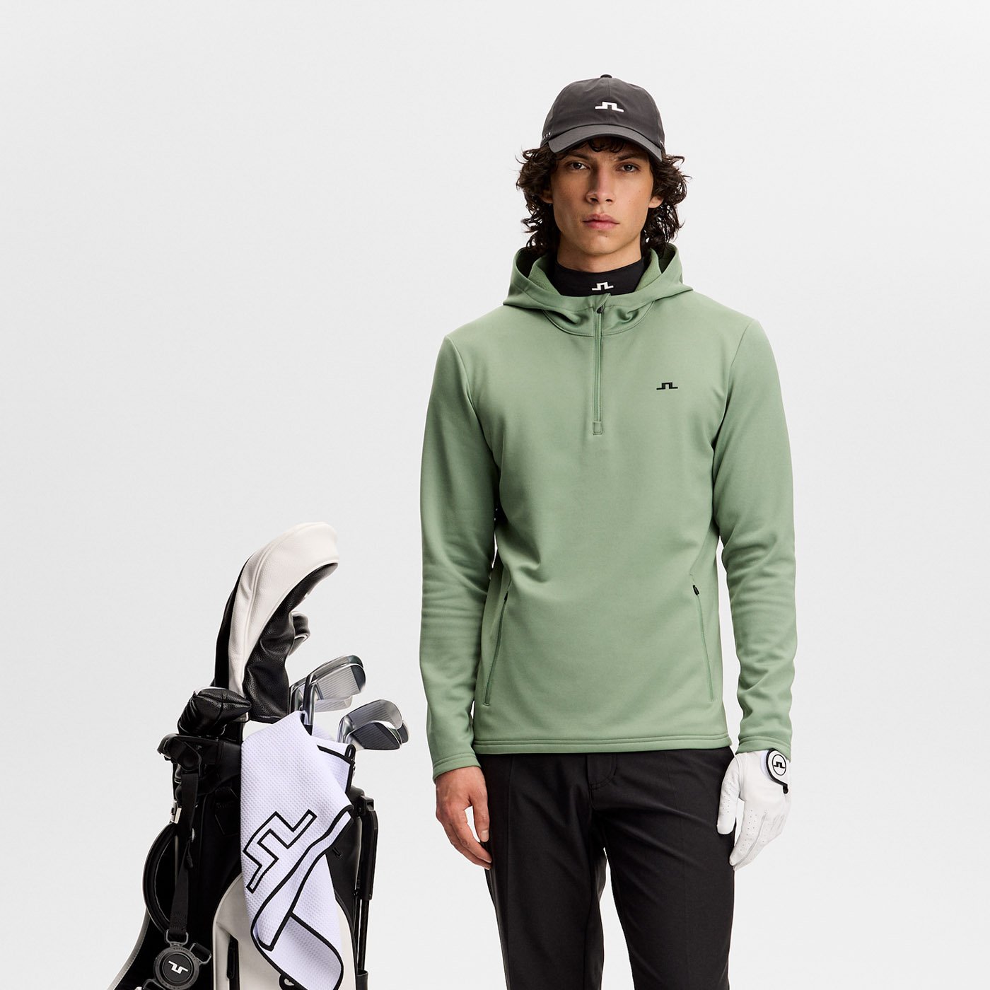 Aerial Quarter Zip Hood J.Lindeberg