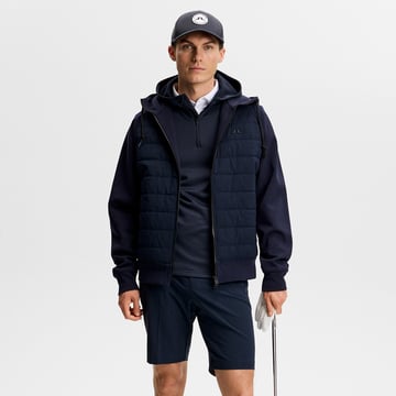 Aerial Quarter Zip Hood Blå J.Lindeberg