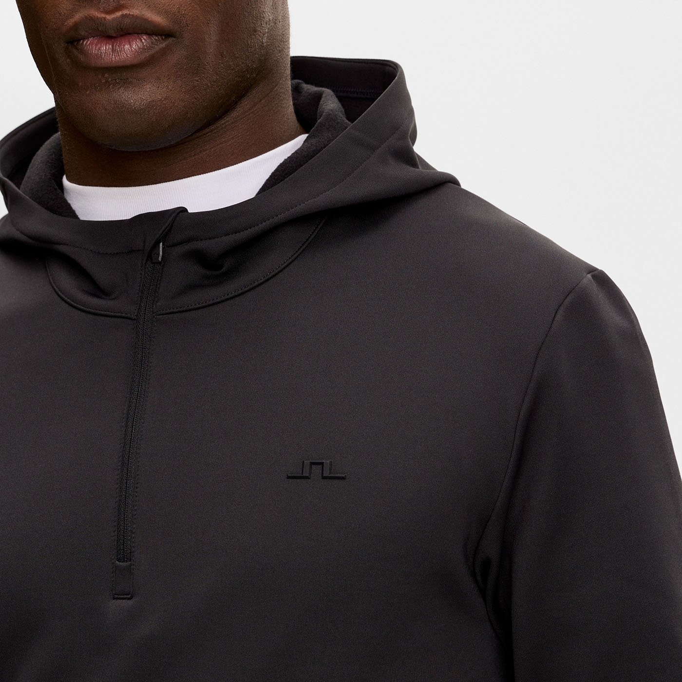 Aerial Quarter Zip Hood Svart J.Lindeberg