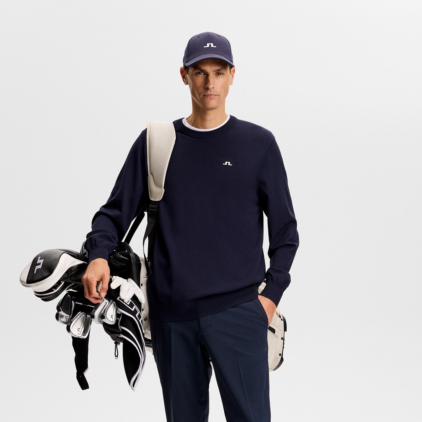 Henry Knitted Sweater Blå J.Lindeberg