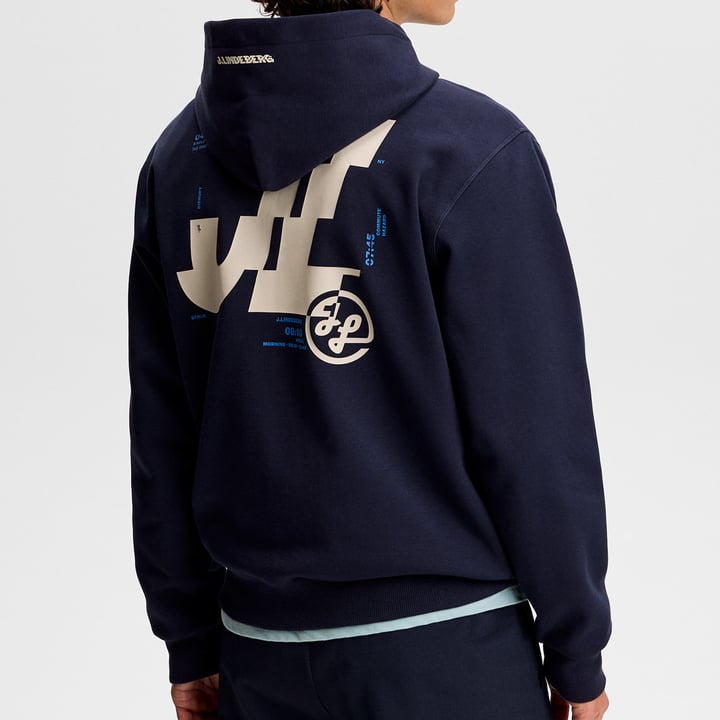 Club Printed Hood Blue J.Lindeberg