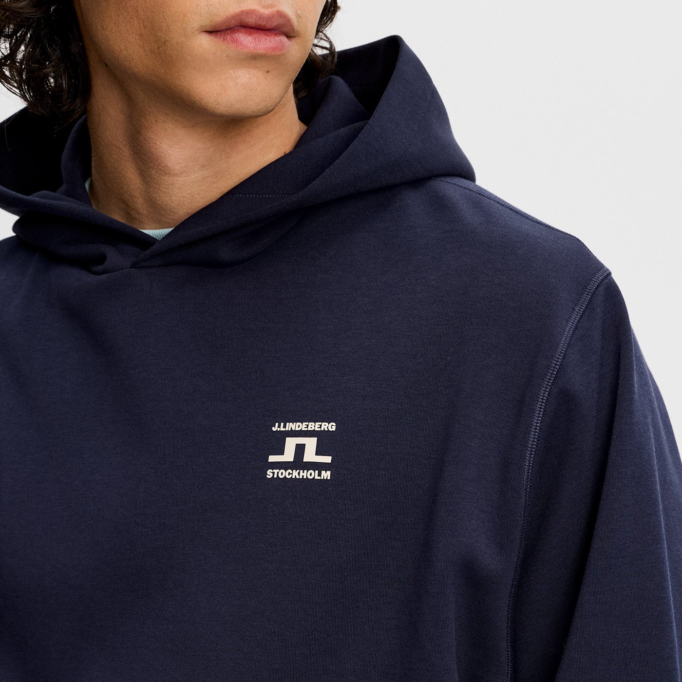 Club Printed Hood Blå J.Lindeberg