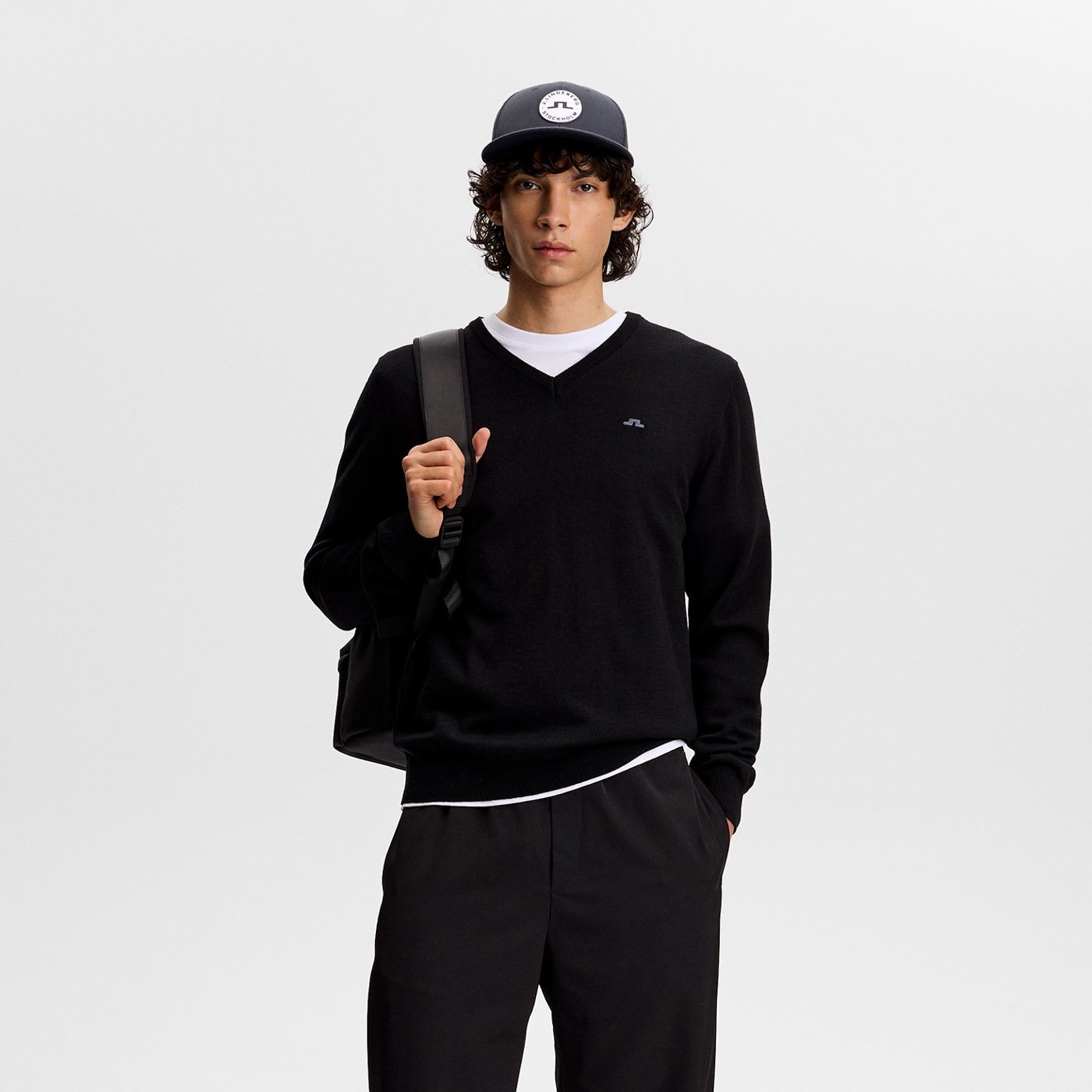 Lymann Knitted Sweater Black J.Lindeberg