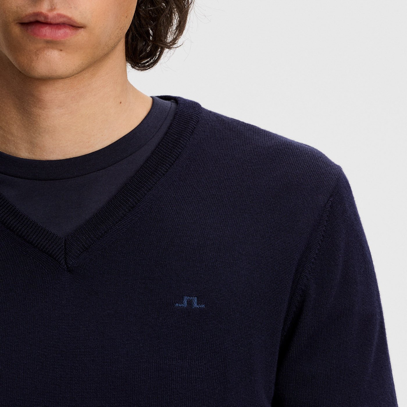 Lymann Knitted Sweater Blå J.Lindeberg