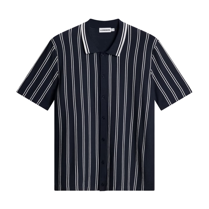 Rue Knit Ss Shirt Blå J.Lindeberg