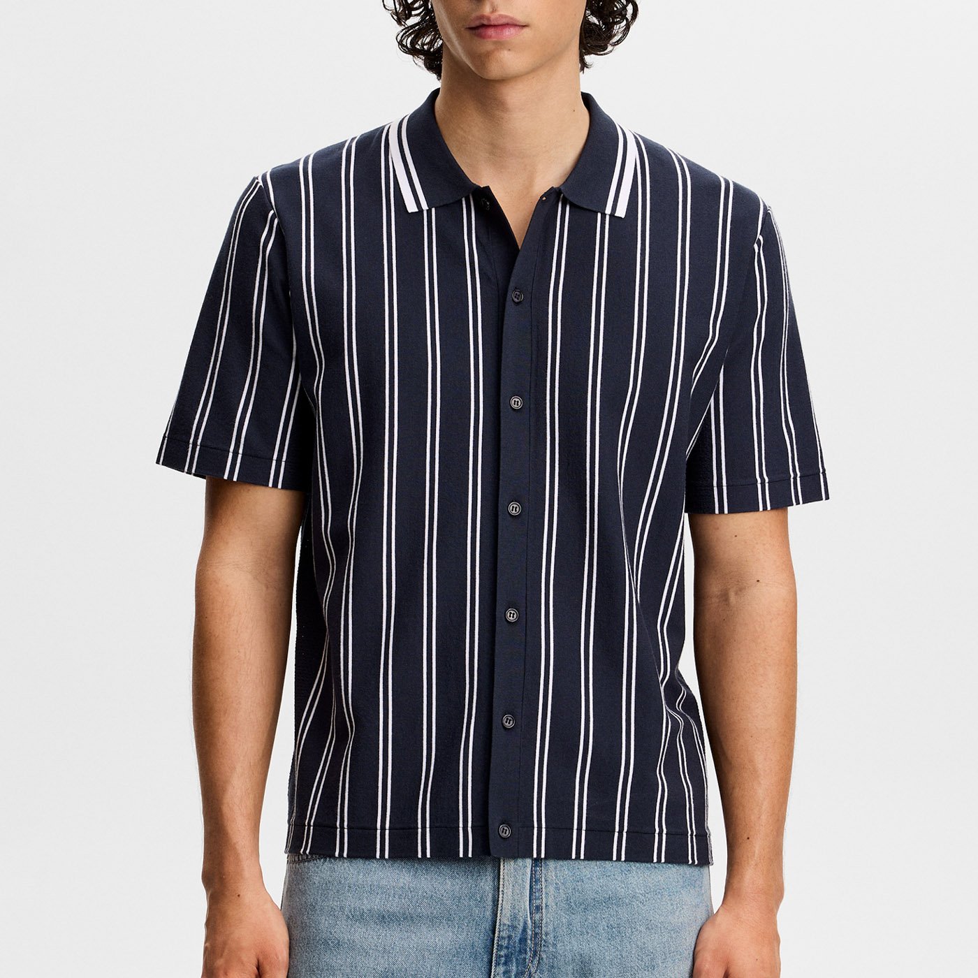 Rue Knit Ss Shirt Bleu J.Lindeberg Rue Knit Ss Shirt Bleu J.Lindeberg