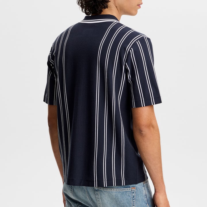 Rue Knit Ss Shirt Blå J.Lindeberg