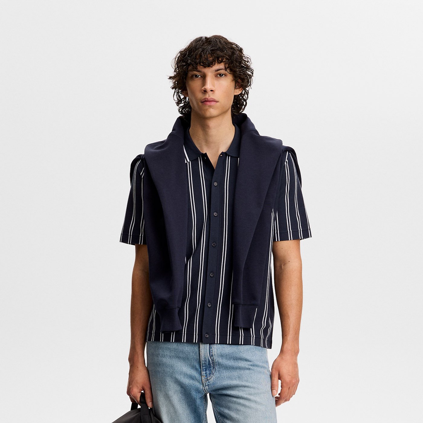 Rue Knit Ss Shirt Bleu J.Lindeberg Rue Knit Ss Shirt Bleu J.Lindeberg