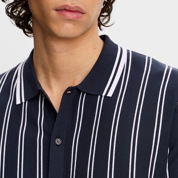 Rue Knit Ss Shirt Blå J.Lindeberg