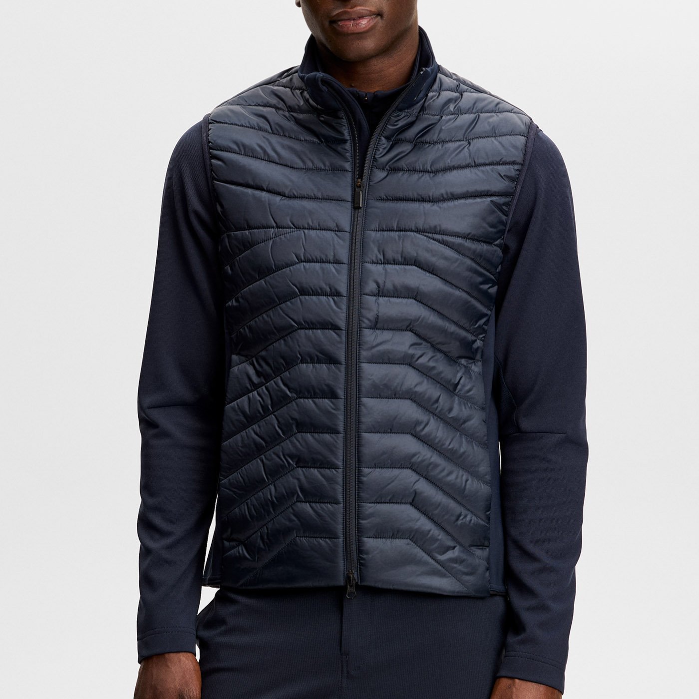 Heyden Quilt Hybrid Vest Blå J.Lindeberg