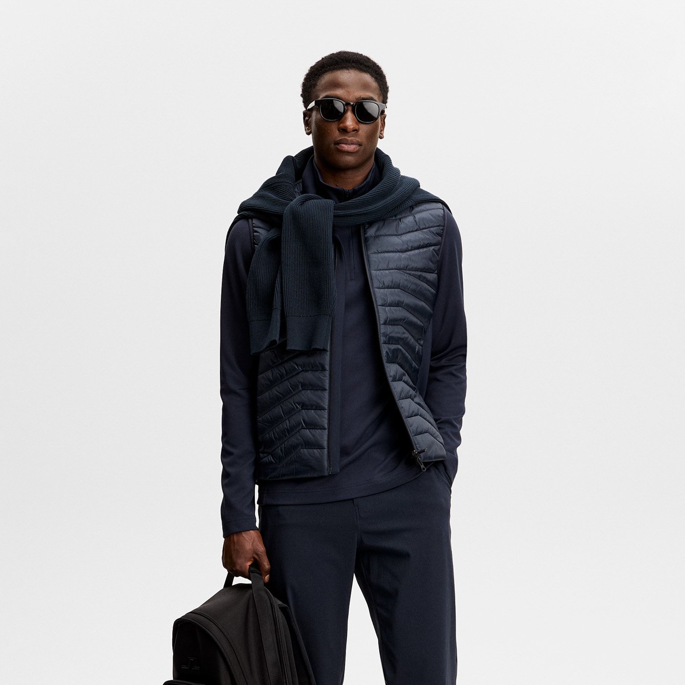 Heyden Quilt Hybrid Vest Blå J.Lindeberg