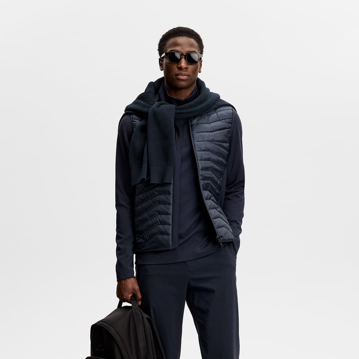Heyden Quilt Hybrid Vest Blå J.Lindeberg