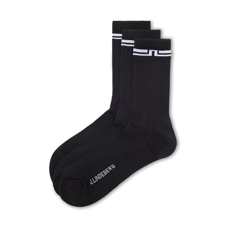 Johnson Tube Sock 3P Svart J.Lindeberg