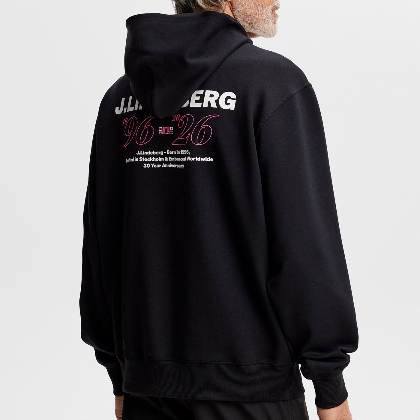 30Y Callan Unisex Hoodie Svart J.Lindeberg 30Y Callan Unisex Hoodie Svart J.Lindeberg