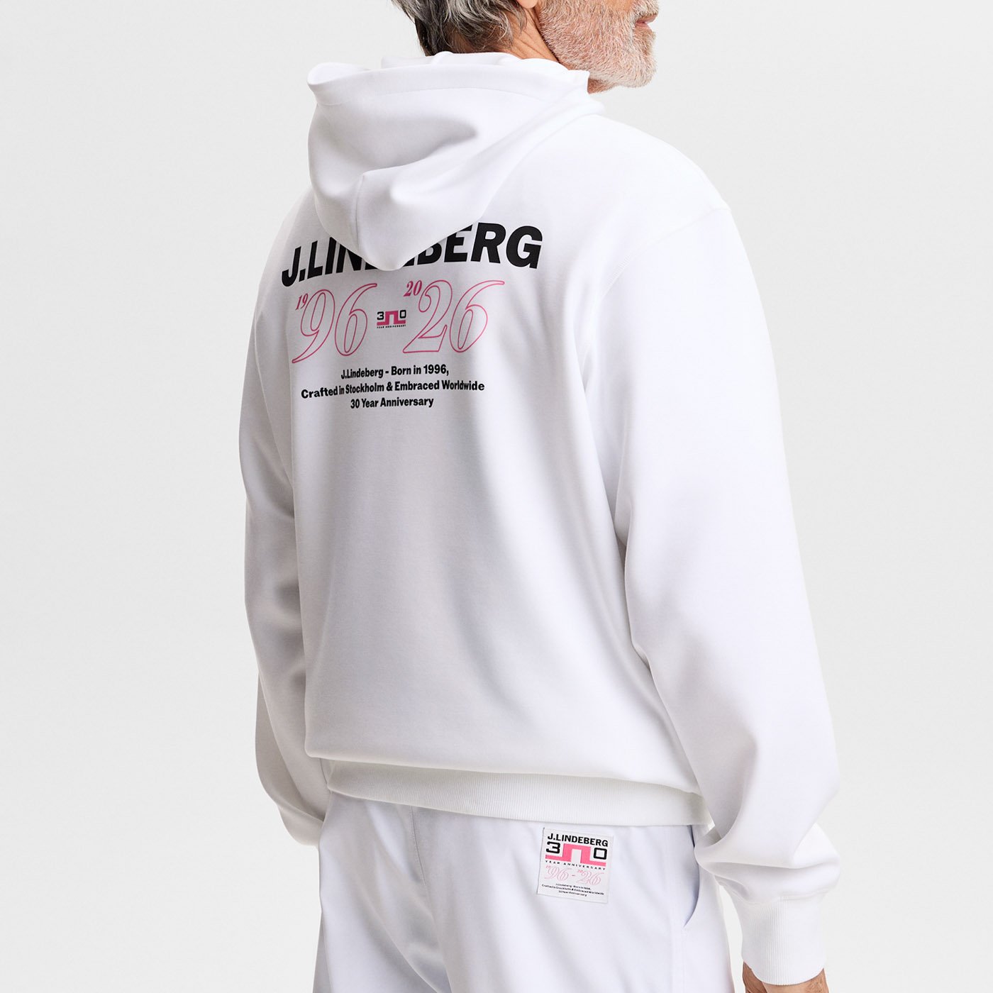30Y Callan Unisex Hoodie Vit J.Lindeberg 30Y Callan Unisex Hoodie Vit J.Lindeberg
