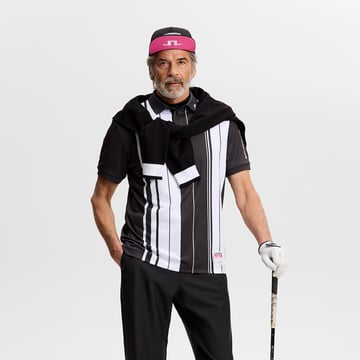 30Y Tour Tech Striped Polo J.Lindeberg