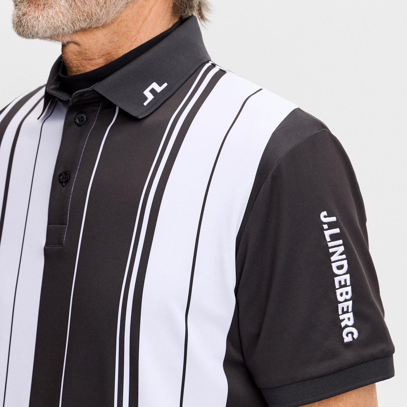30Y Tour Tech Striped Polo J.Lindeberg