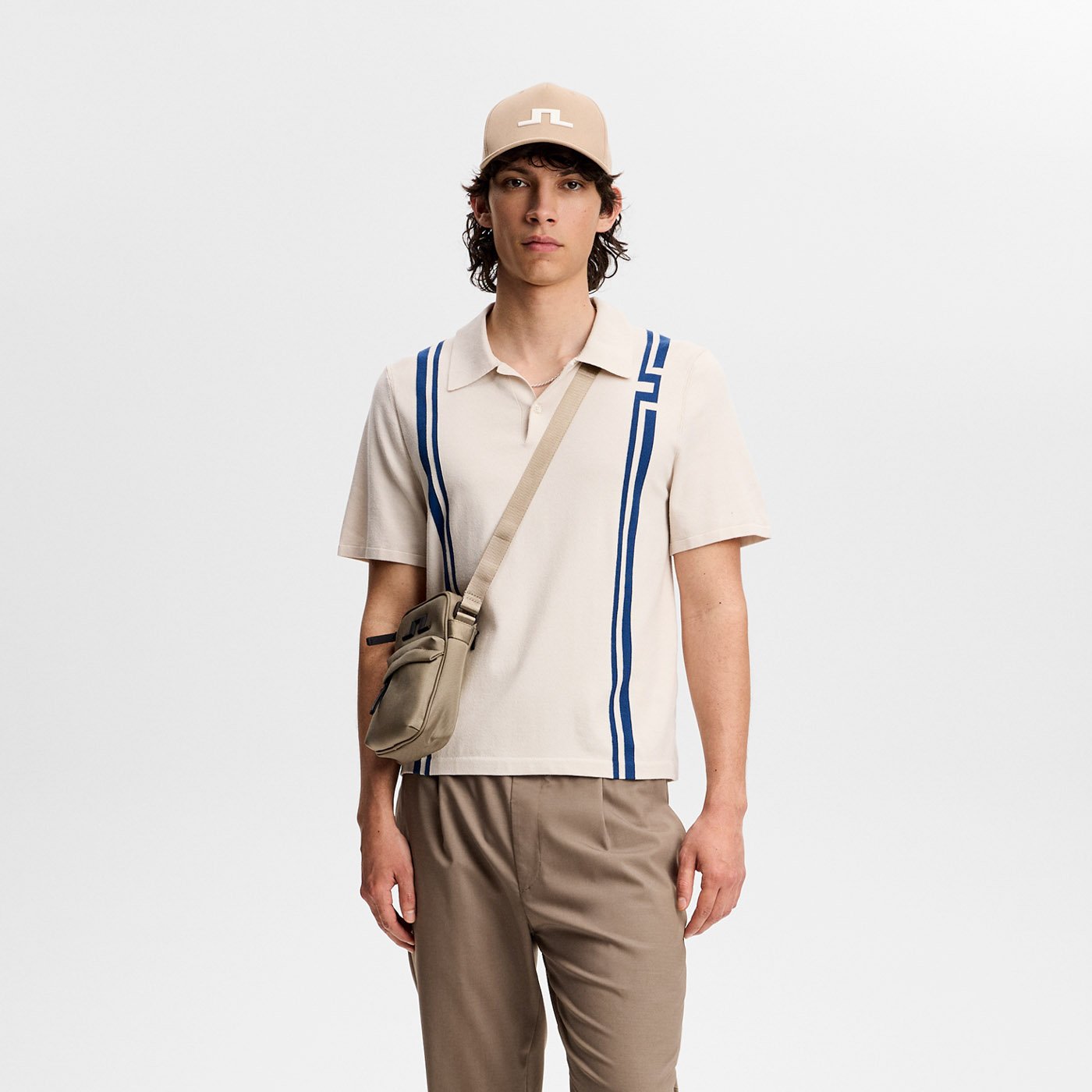 Rylan Stripe Knit Golf Polo J.Lindeberg