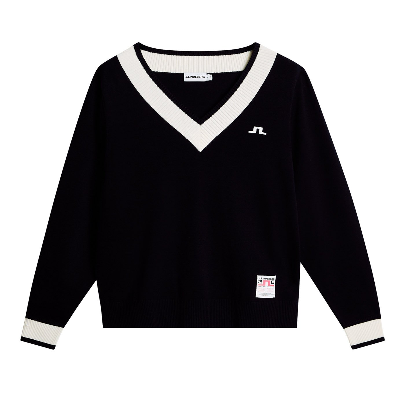 30Y Nikolas Knit Sweater Svart J.Lindeberg 30Y Nikolas Knit Sweater Svart J.Lindeberg