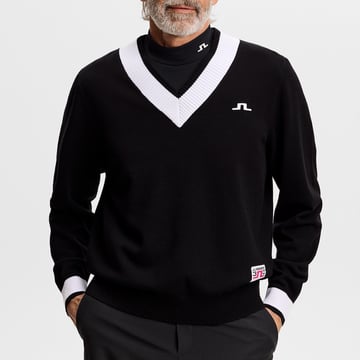 30Y Nikolas Knit Sweater Svart J.Lindeberg