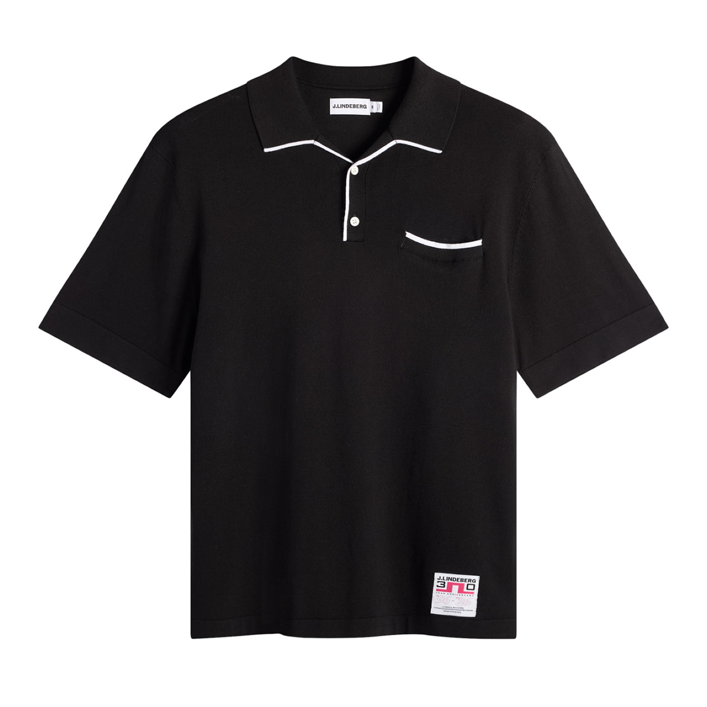 30Y Jesper Retro Relaxed Polo Schwarz