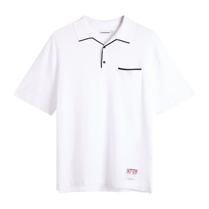 30Y Jesper Retro Relaxed Polo Vit J.Lindeberg
