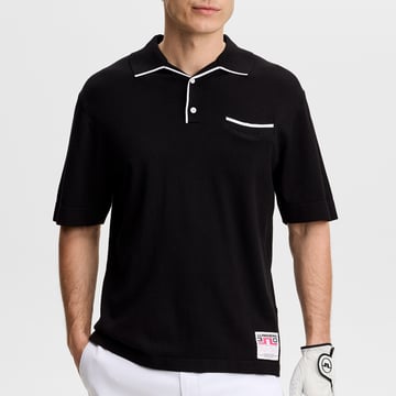 30Y Jesper Retro Relaxed Polo Svart J.Lindeberg