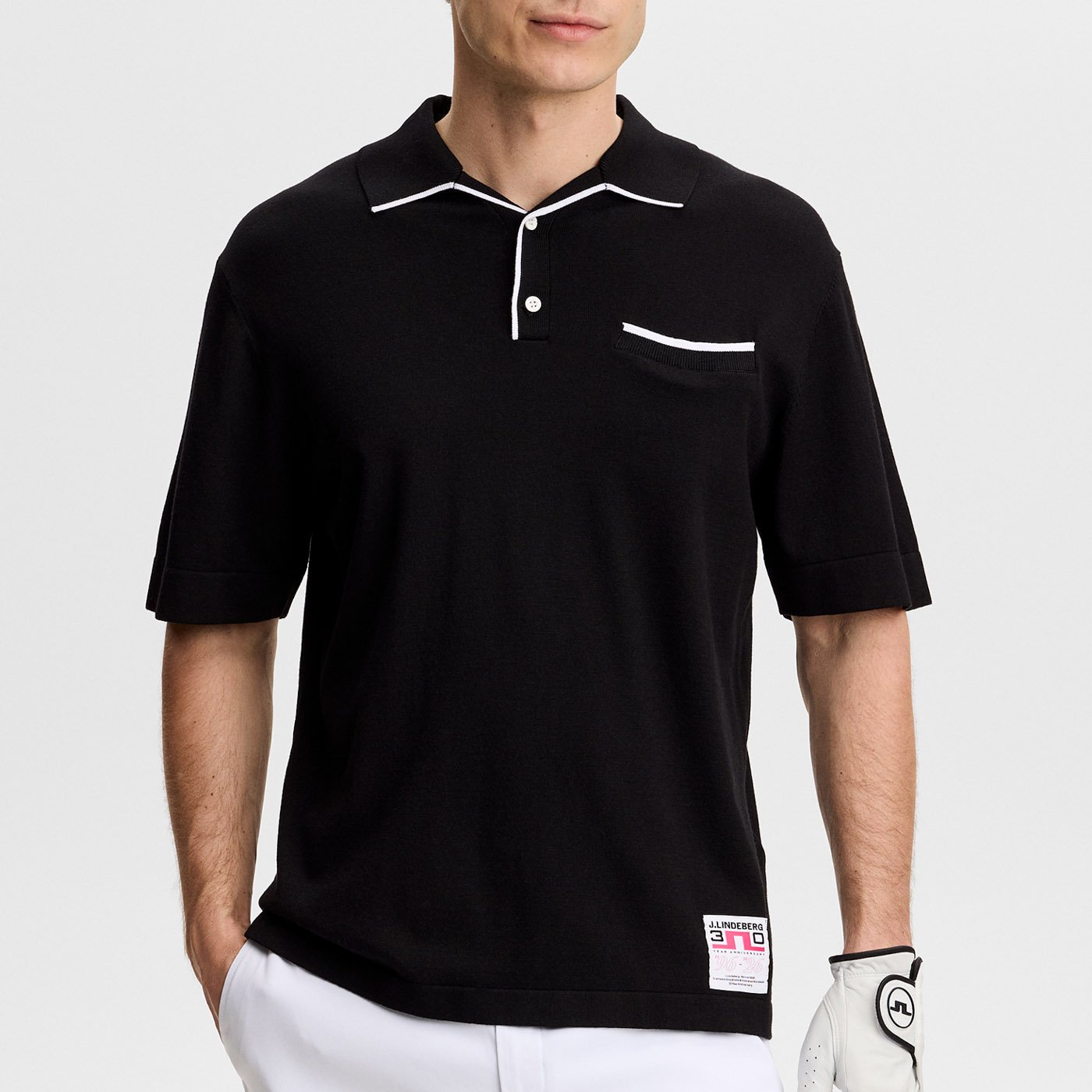 30Y Jesper Retro Relaxed Polo Svart J.Lindeberg 30Y Jesper Retro Relaxed Polo Svart J.Lindeberg
