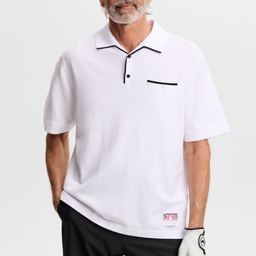 30Y Jesper Retro Relaxed Polo Vit J.Lindeberg