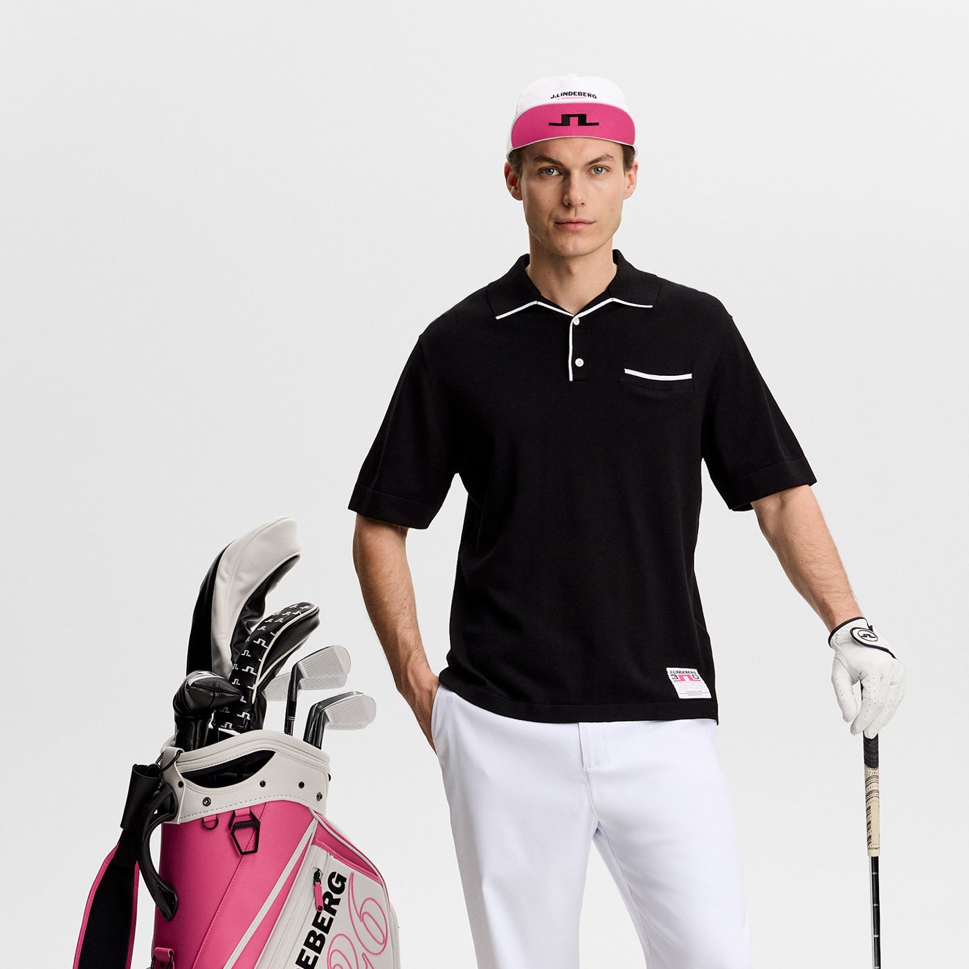 30Y Jesper Retro Relaxed Polo Svart J.Lindeberg 30Y Jesper Retro Relaxed Polo Svart J.Lindeberg