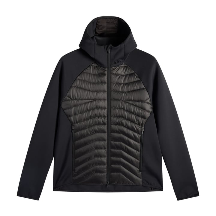Heyden Quilt Hybrid Hood Musta J.Lindeberg