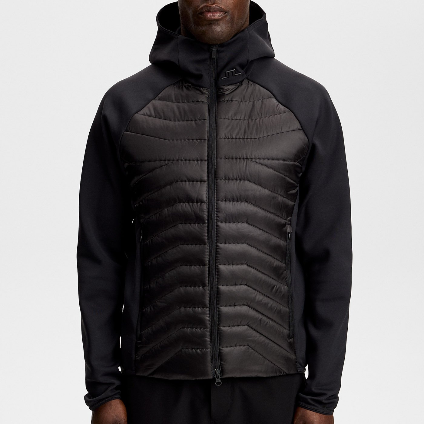Heyden Quilt Hybrid Hood Sort J.Lindeberg Heyden Quilt Hybrid Hood Sort J.Lindeberg